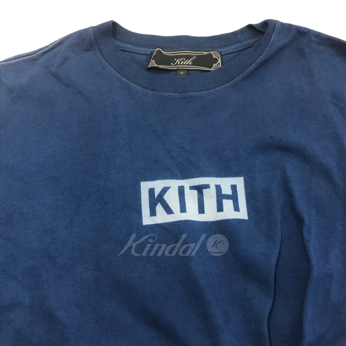 BUAISOS×KITH(BUAISOS×キス ブアイソウ) 24SS「Aizome Vintage Tee」ボックスロゴTシャツ