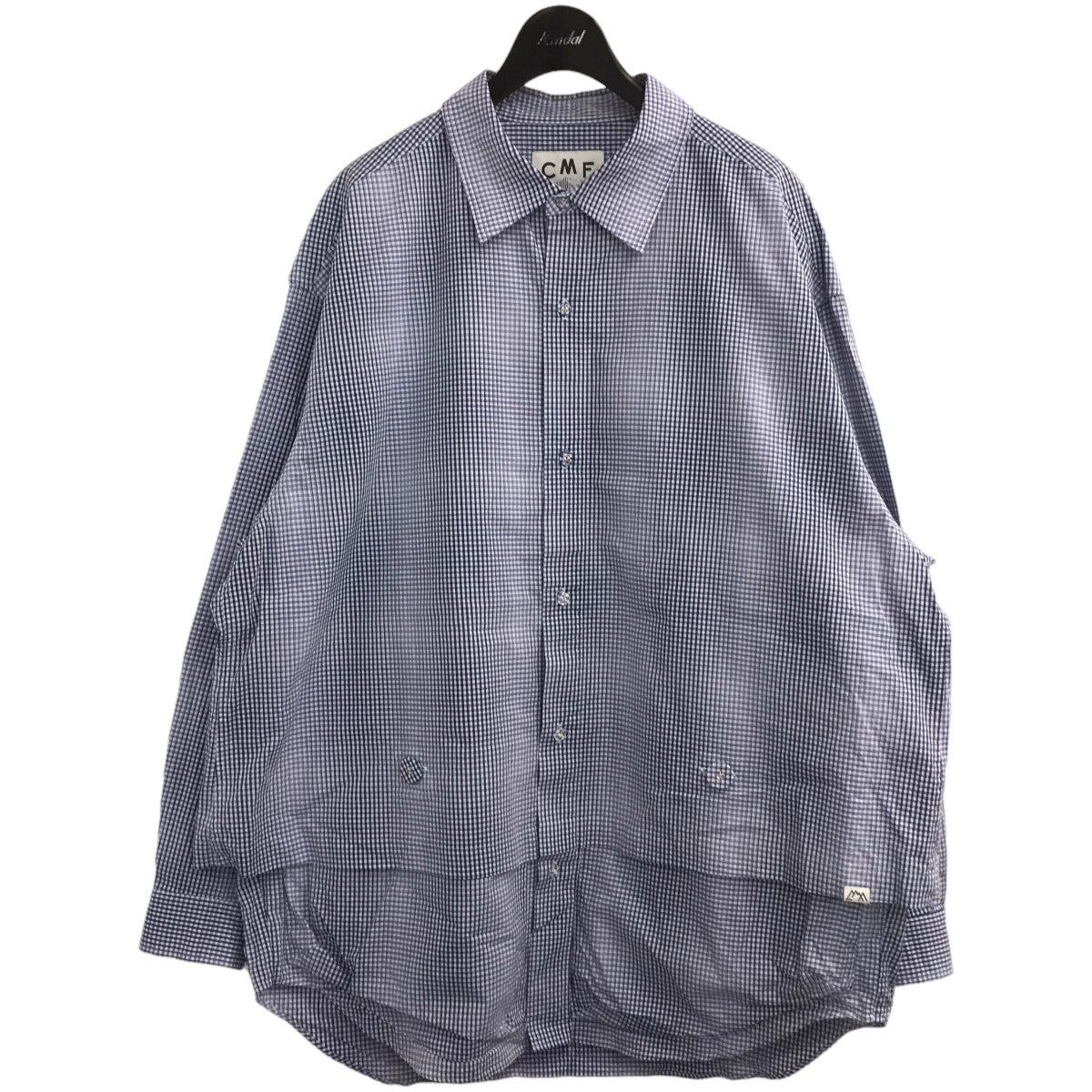 CMF OUTDOOR GARMENT(シーエムエフ アウトドアガーメント) 「NEWSPAPER SHIRTS」ギンガムチェックシャツ  CMF2301 CS05 CMF2301 CS05 スカイブルー サイズ 16｜【公式】カインドオルオンライン ブランド古着・中古通販【kindal】