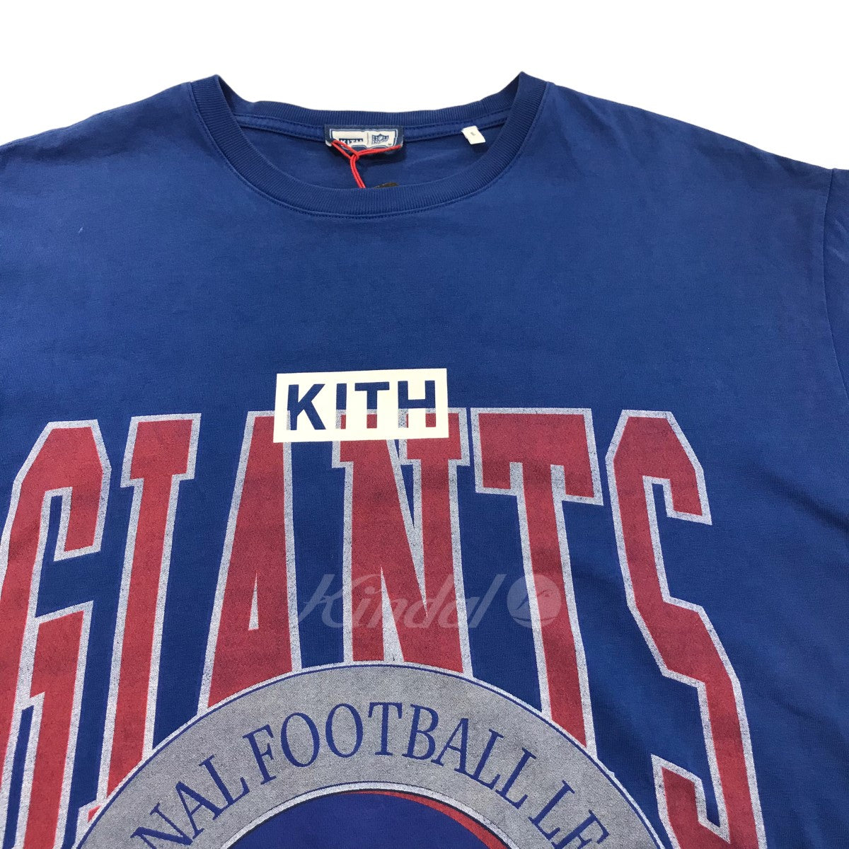 KITH × NFL ヴィンテージ加工プリントＴシャツ ブルー サイズ 15 