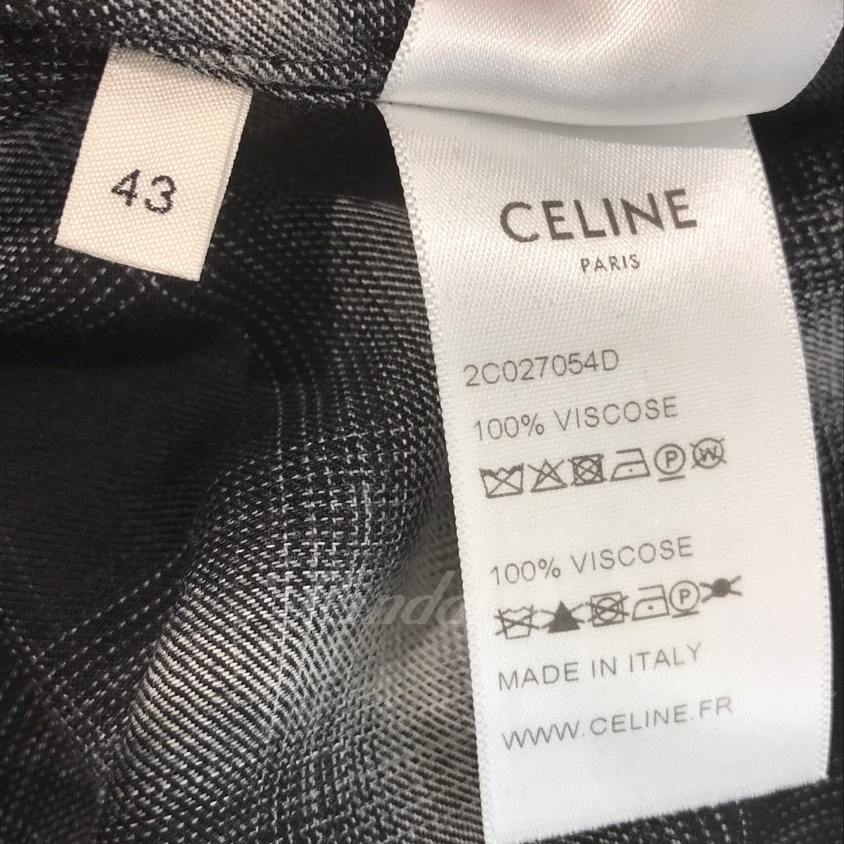 CELINE(セリーヌ) 19SSオンブレチェックレーヨンウエスタンシャツ