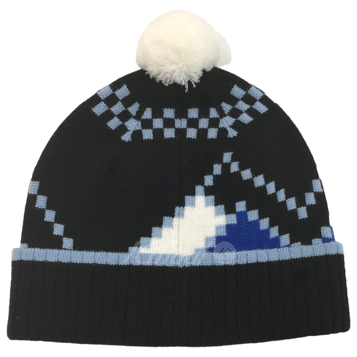ルイヴィトン ビーニー・LV スノーロゴ パッチデザインニット帽子 メンズファッション
