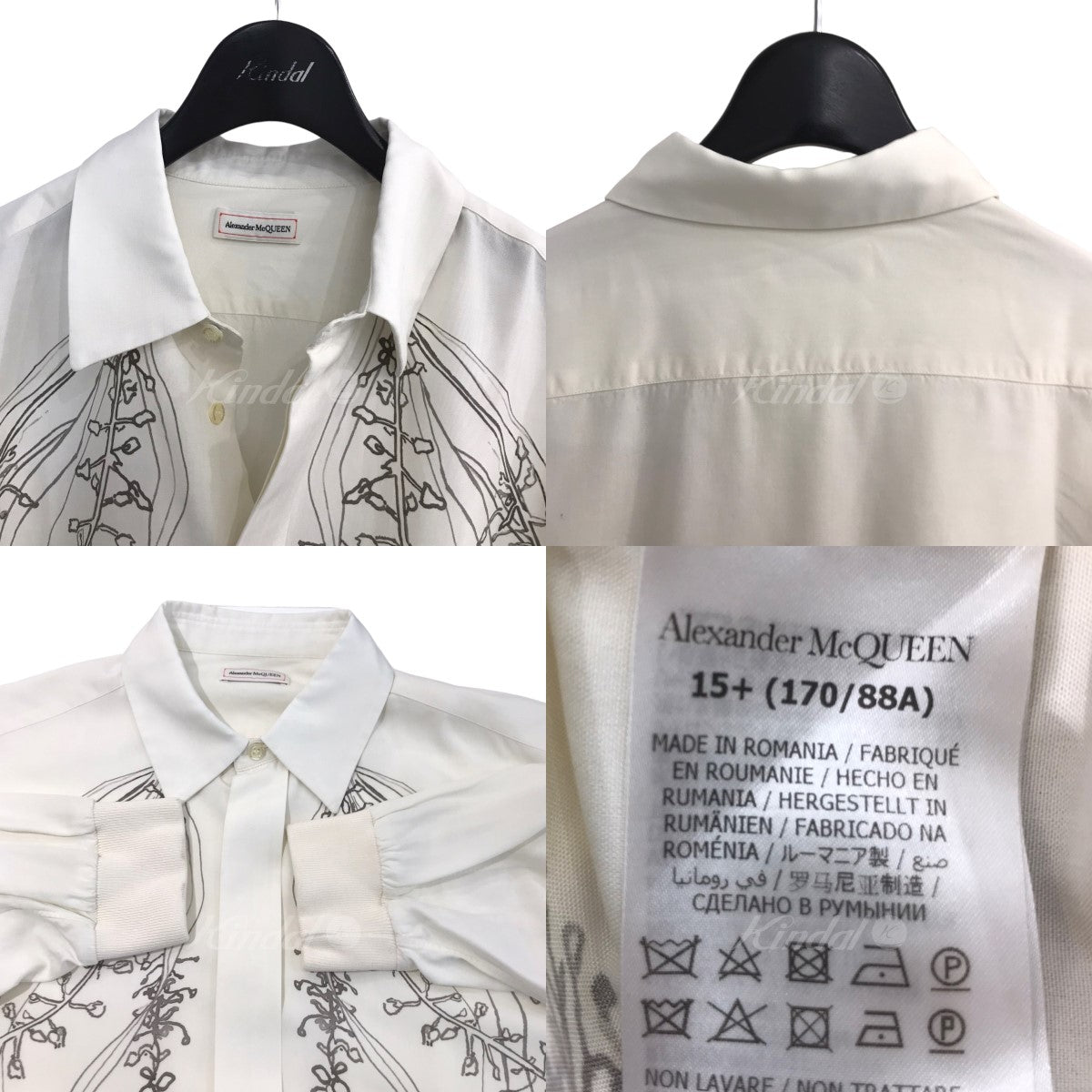 [大幅値下げ]Alexander McQUEEN シルクシャツ材質絹100%