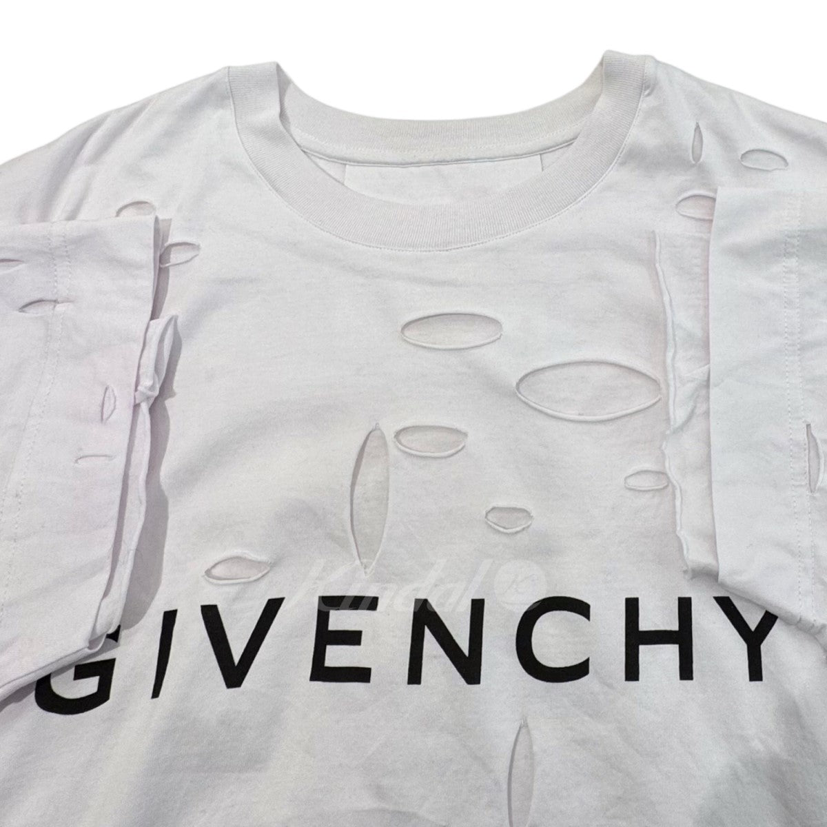 GIVENCHY(ジバンシィ) デストロイドエフェクト加工ロゴプリントTシャツ