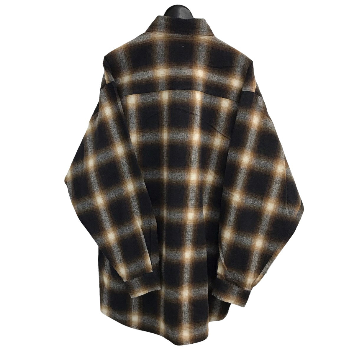 Ets MATERIAUX(イーティーエス マテリオ) 「ETS．Ombre check flannel shirt」オンブレフランネルシャツ22  050 300 2601 3 0 22 050 300 2601 3 0 ブラウン サイズ 3｜【公式】カインドオルオンライン  ブランド古着・中古通販【kindal】