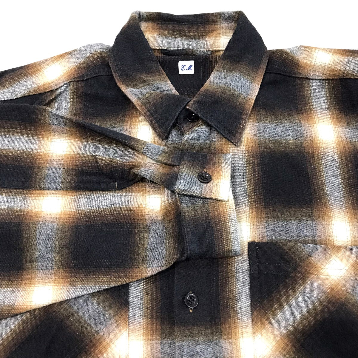 Ets MATERIAUX(イーティーエス マテリオ) 「ETS．Ombre check flannel shirt」オンブレフランネルシャツ22  050 300 2601 3 0