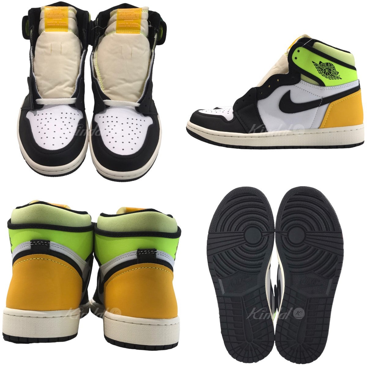 NIKE(ナイキ) ｢AIR JORDAN 1 RETRO HIGH OG Volt Gold｣ハイカットスニーカー 555088 118  ブラック×ボルト サイズ 26．5cm｜【公式】カインドオルオンライン ブランド古着・中古通販【kindal】