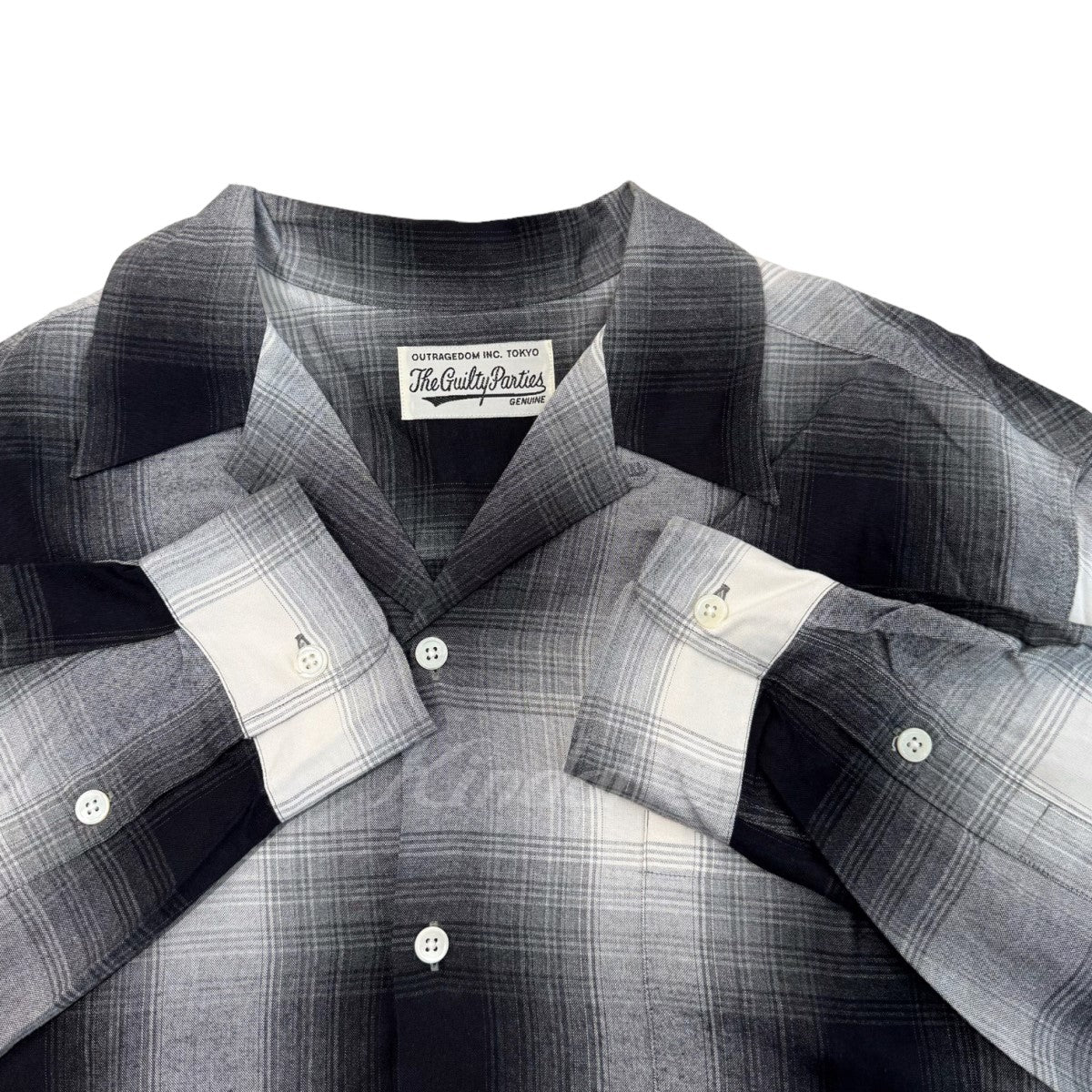 WACKO MARIA(ワコマリア) 23FW「OMBRE CHECK OPEN COLLAR SHIRT L／S