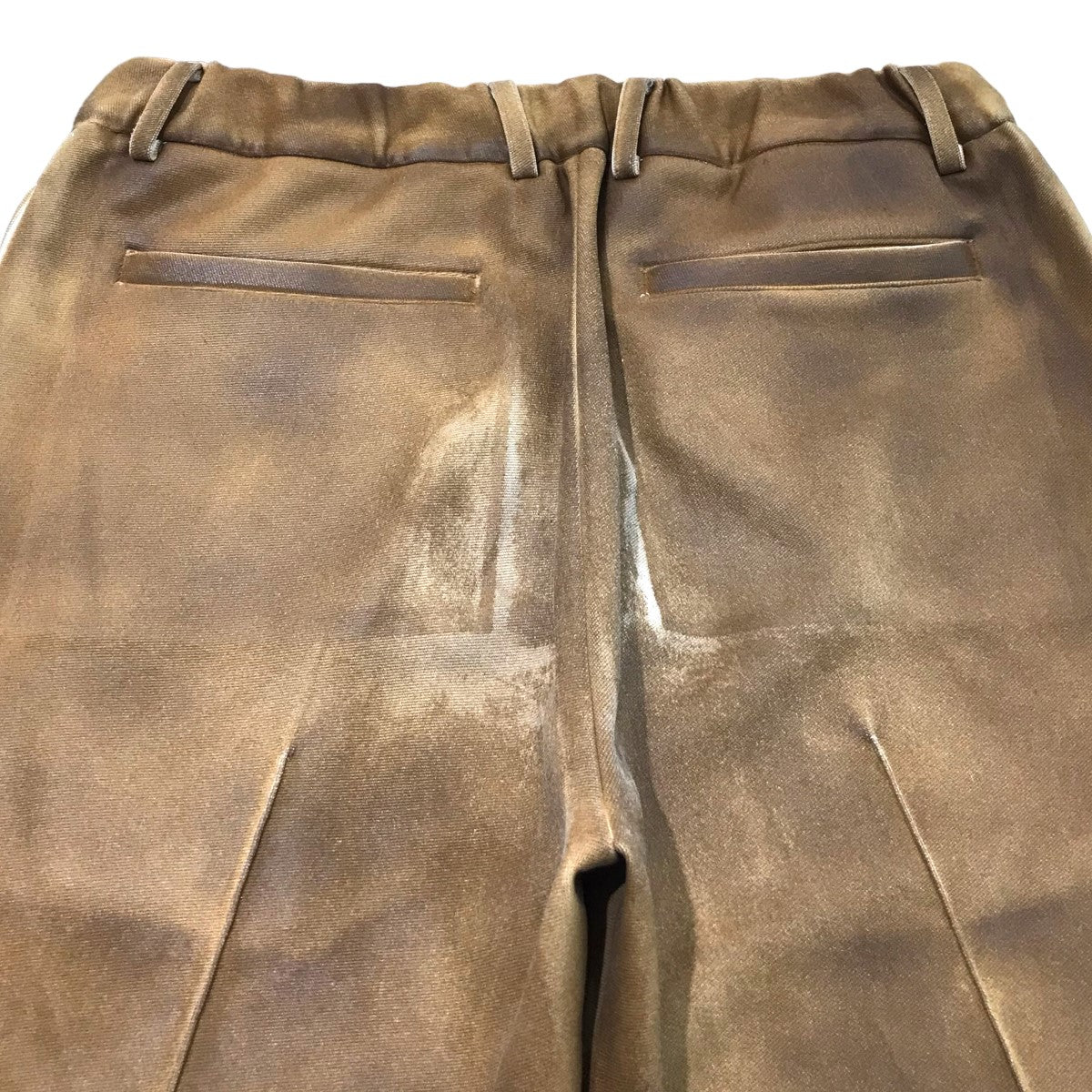 TAAKK(ターク) 2022SS「LEATHER COATING JERSEY LEATHER LIKE  TROUSERS」コーティングパンツTA22SS PT055