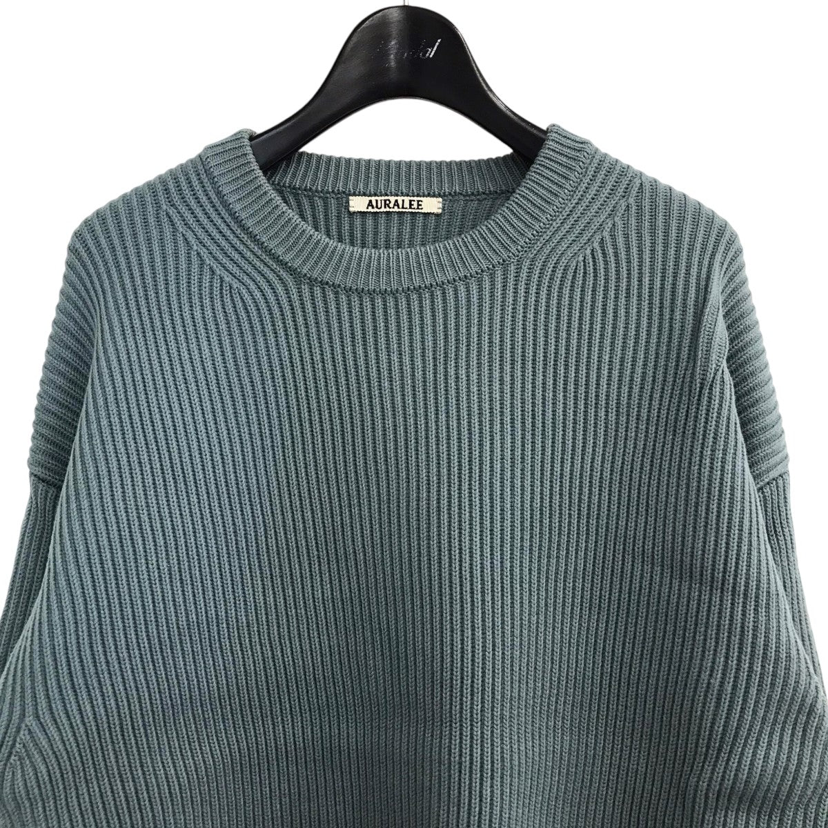 AURALEE(オーラリー) 18AW「SUPER FINE WOOL RIB KNIT BIG P O」スーパーファインウールリブニットA8AP02RK  A8AP02RK ブルー サイズ 3｜【公式】カインドオルオンライン ブランド古着・中古通販【kindal】