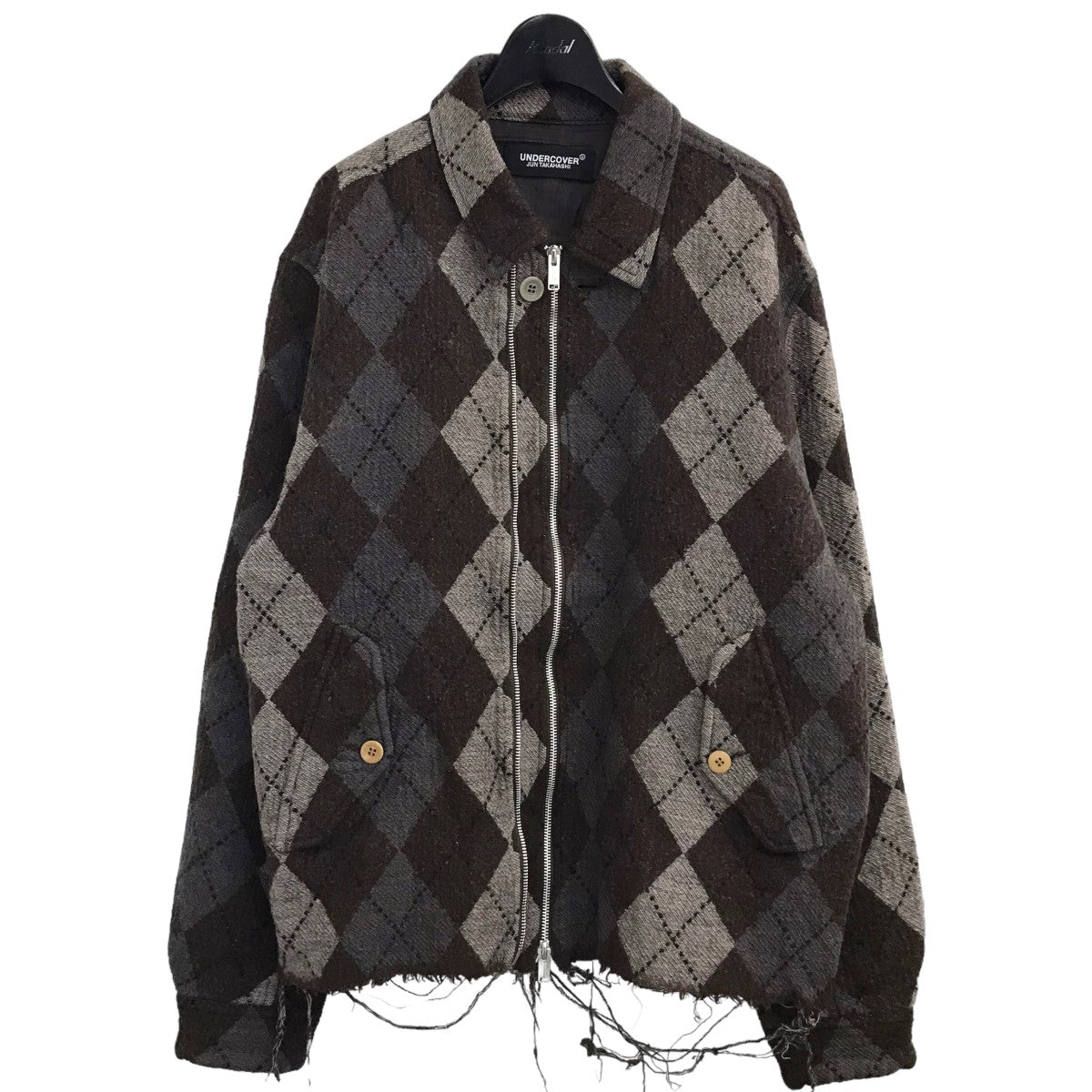 アンダーカバーの23AW ウール×ナイロン アーガイルウール縮絨ダブルZIPブルゾン UC2C4203です。 UNDERCOVER アウター 古着・中古アイテム
