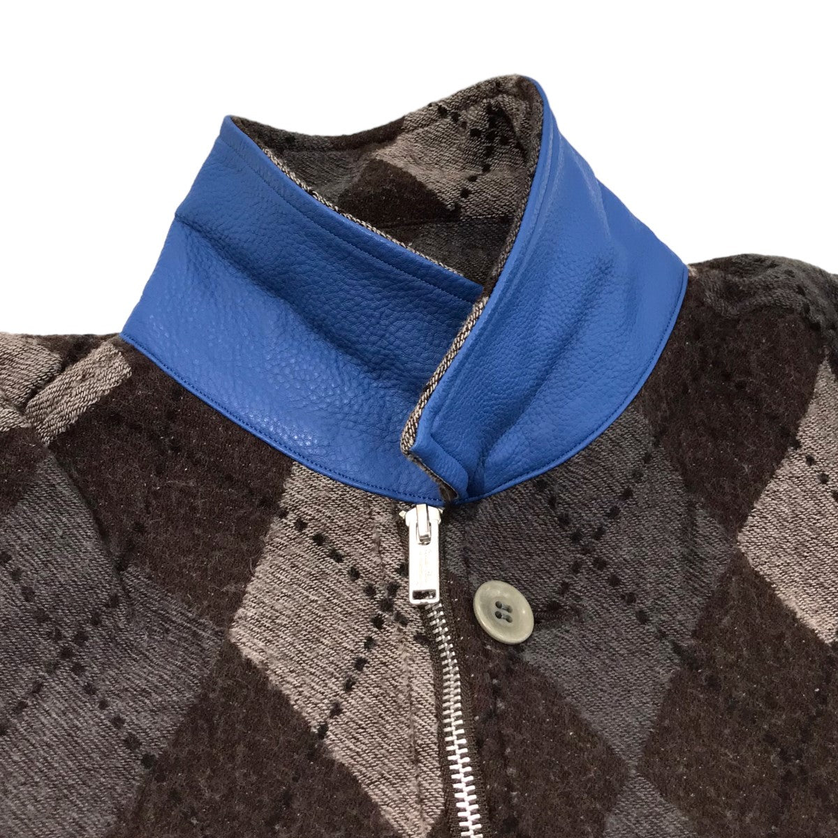 アンダーカバーの23AW ウール×ナイロン アーガイルウール縮絨ダブルZIPブルゾン UC2C4203です。 UNDERCOVER アウター 古着・中古アイテム