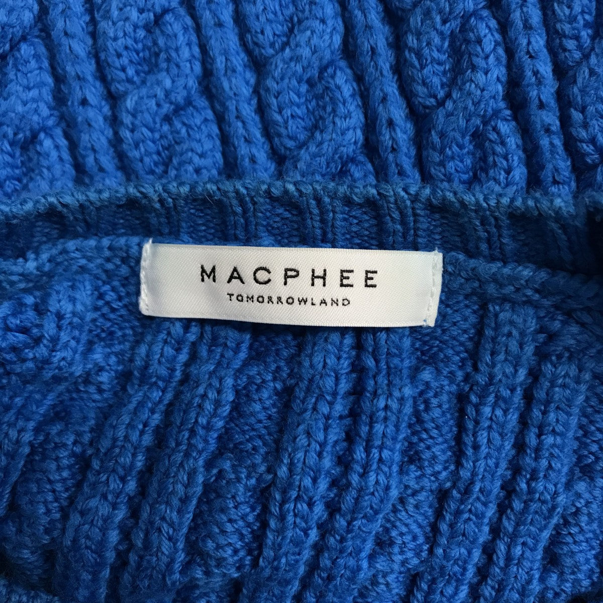 MACPHEE(マカフィー) ハイブリットコットンケーブル クルーネックプルオーバー ケーブルニット 12-02-24-02109  12-02-24-02109 ブルー サイズ S｜【公式】カインドオルオンライン ブランド古着・中古通販【kindal】