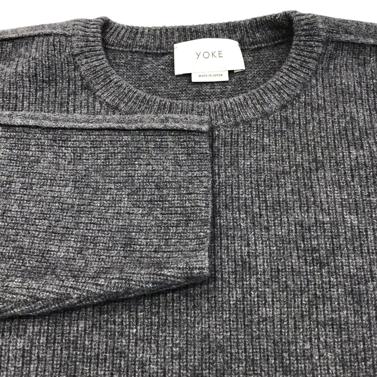 YOKE(ヨーク) 「7G ALPACA WOOL CARDIGAN RIB STITCH KNIT」YK19AW0065S YK19AW0065S  グレー サイズ S｜【公式】カインドオルオンライン ブランド古着・中古通販【kindal】