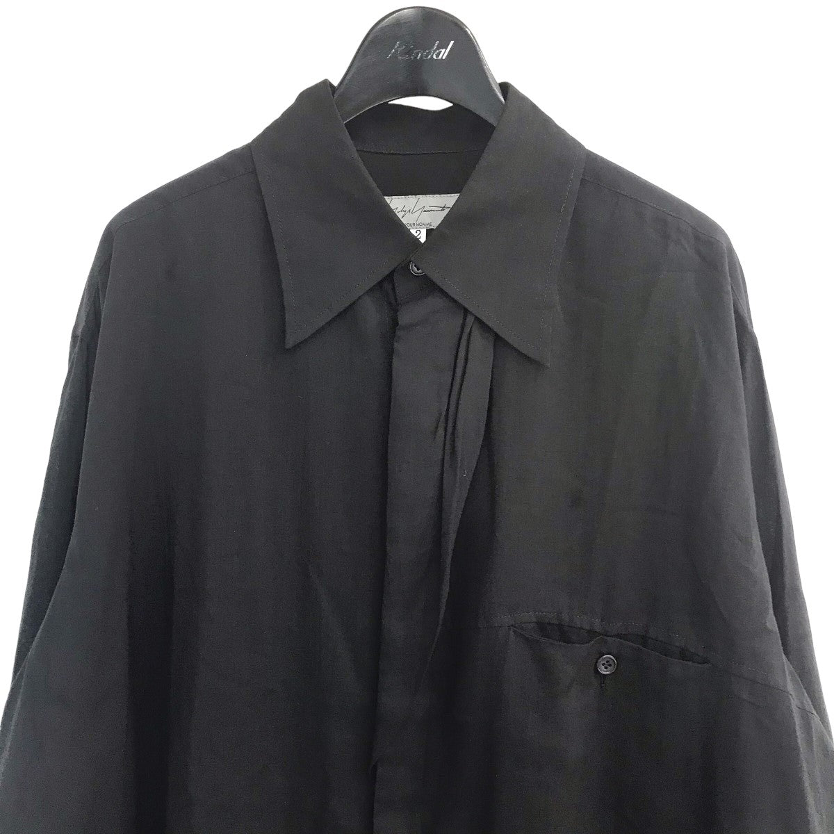 Yohji Yamamoto pour homme(ヨウジヤマモトプールオム) オープンカラーチンフラップブラウスHE B10 201