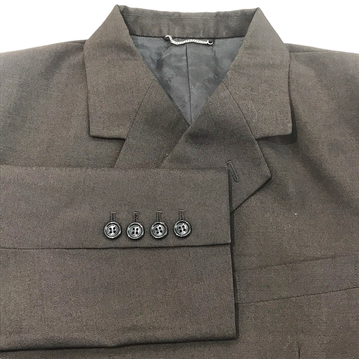 ジョンローレンスサリバンのMOHAIR WOOL FLY FLONT DOUBLEBREASTED JACKET MOHAIR WOOL STRAIGHT TROUSERSです。 JOHN LAWRENCE SULLIVAN セットアップ 古着・中古アイテム