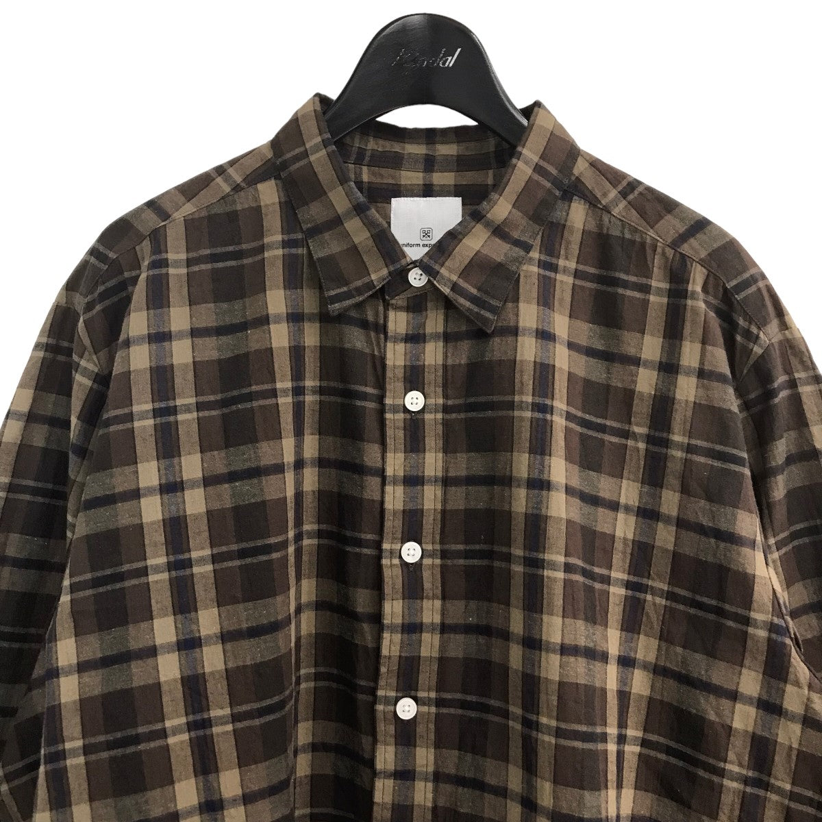 uniform experiment(ユニフォームエクスペリメント) 2024SS「LINEN CHECK S S  SHIRT」リネンチェックシャツUE 240037