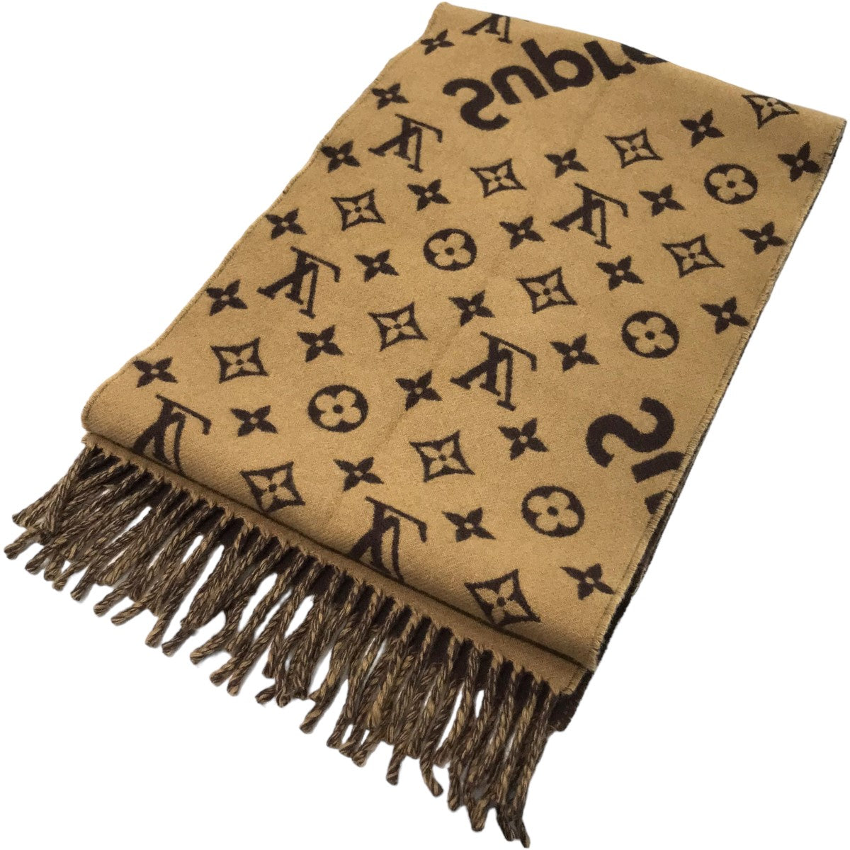 LOUIS VUITTON×Supreme 古着・中古 ルイヴィトン×シュプリームの17AW モノグラムマフラー MP1891です。