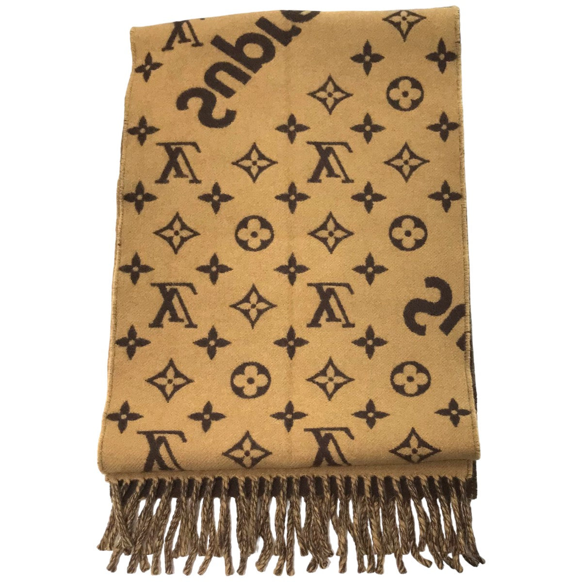 LOUIS VUITTON×Supreme 古着・中古 ルイヴィトン×シュプリームの17AW モノグラムマフラー MP1891です。