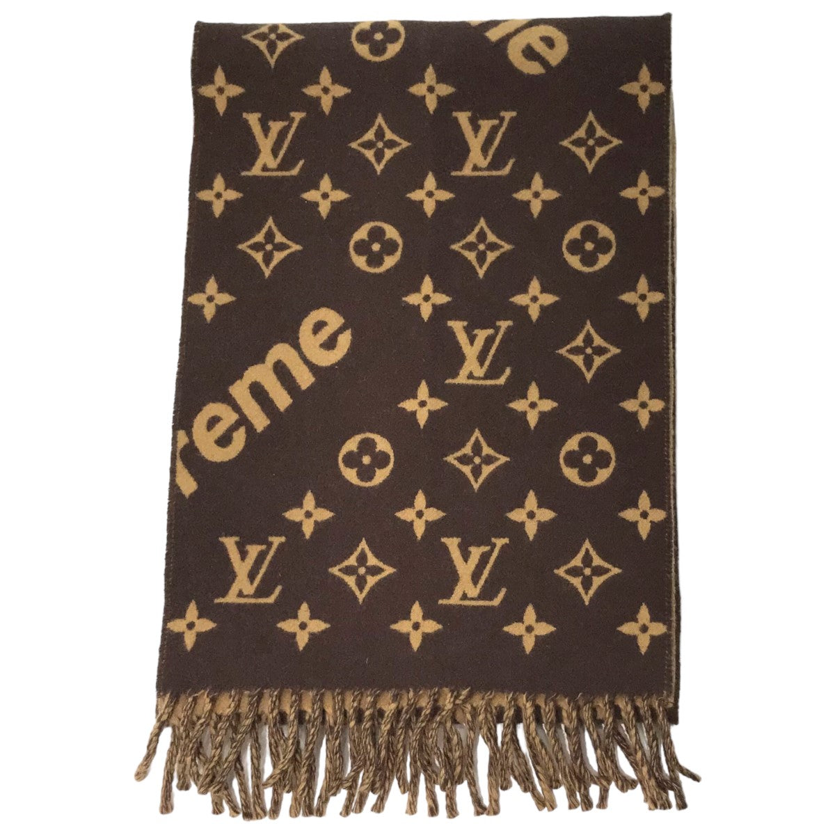 LOUIS VUITTON×Supreme 古着・中古 ルイヴィトン×シュプリームの17AW モノグラムマフラー MP1891です。