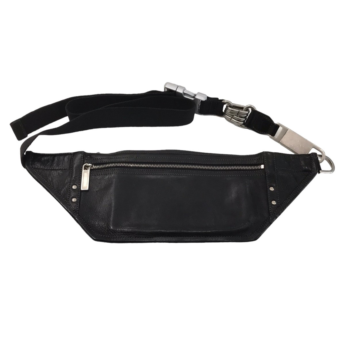 リックオウエンスのGEO BUMBAG レザーバムバックです。 RICK OWENS バッグ 古着・中古アイテム
