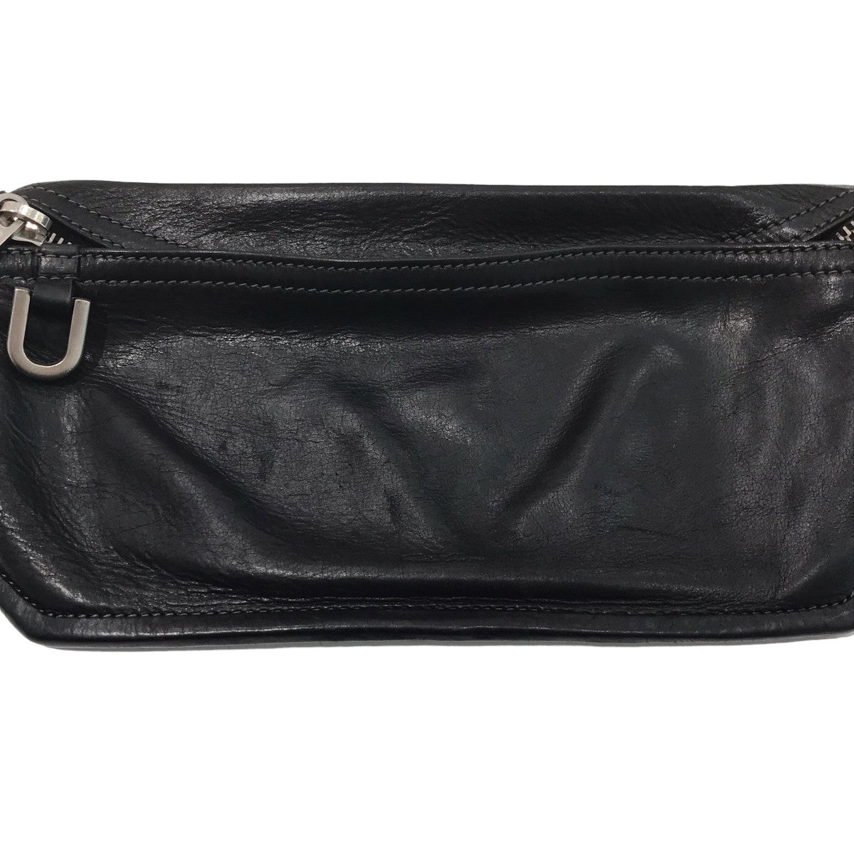 リックオウエンスのGEO BUMBAG レザーバムバックです。 RICK OWENS バッグ 古着・中古アイテム