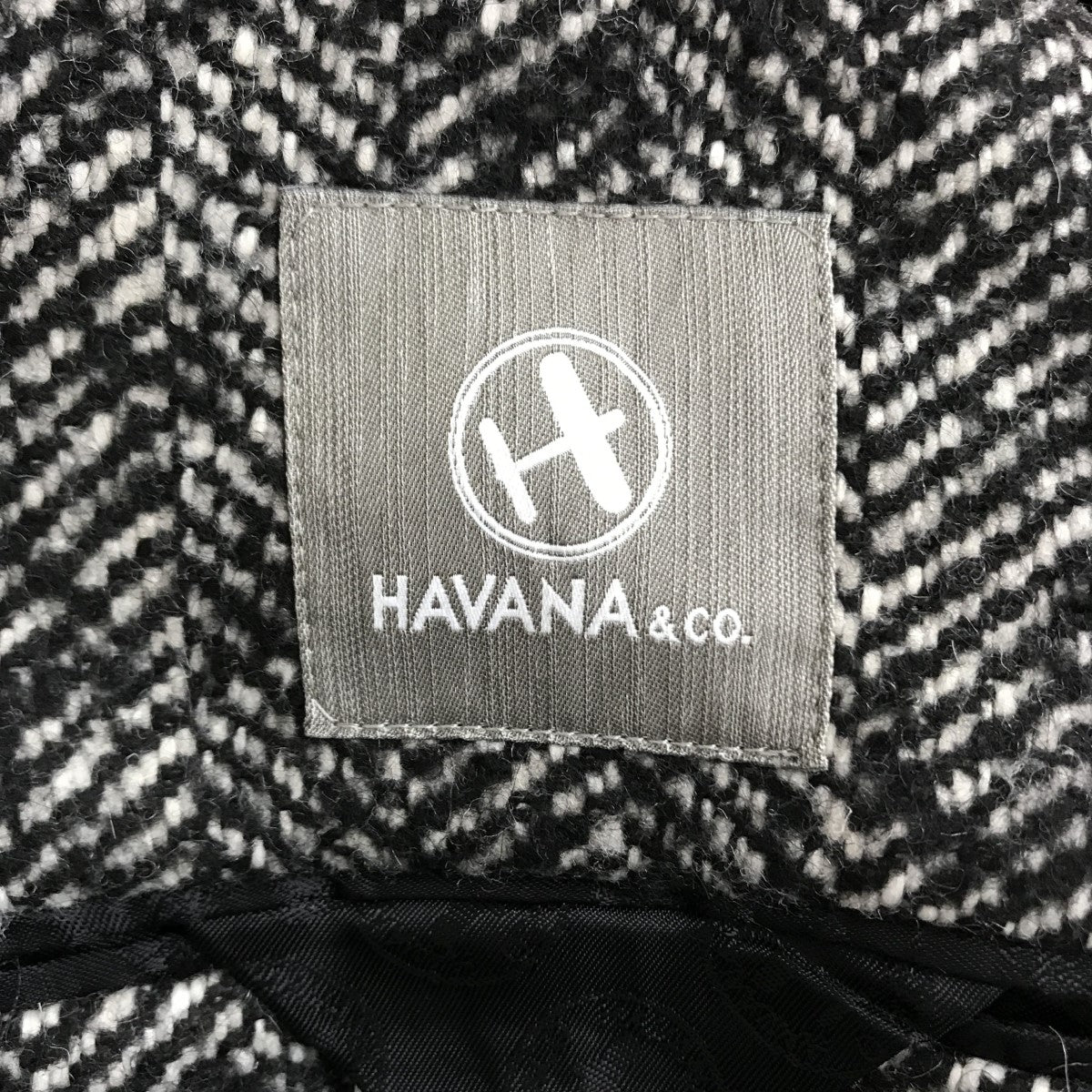 Havana ＆ Co．(ハバナアンドコー) チェスターコート 670-8211032 670-8211032 ブラック×ホワイト サイズ  50｜【公式】カインドオルオンライン ブランド古着・中古通販【kindal】