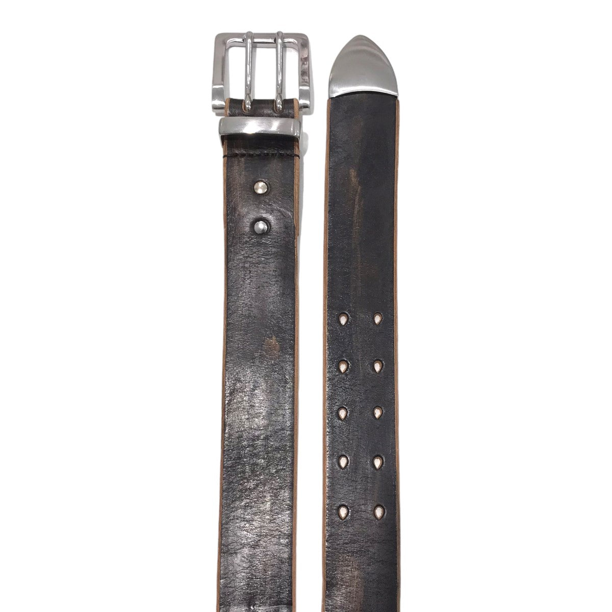 アワーレガシーの「4 CM DOUBLE TONGUE BELT」 ダブルタンベルト A22484VBです。 OUR LEGACY ファッション小物 古着・中古アイテム