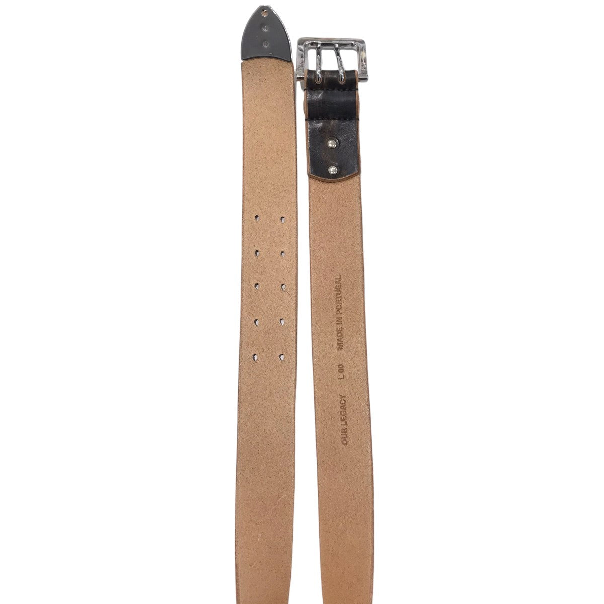 アワーレガシーの「4 CM DOUBLE TONGUE BELT」 ダブルタンベルト A22484VBです。 OUR LEGACY ファッション小物 古着・中古アイテム