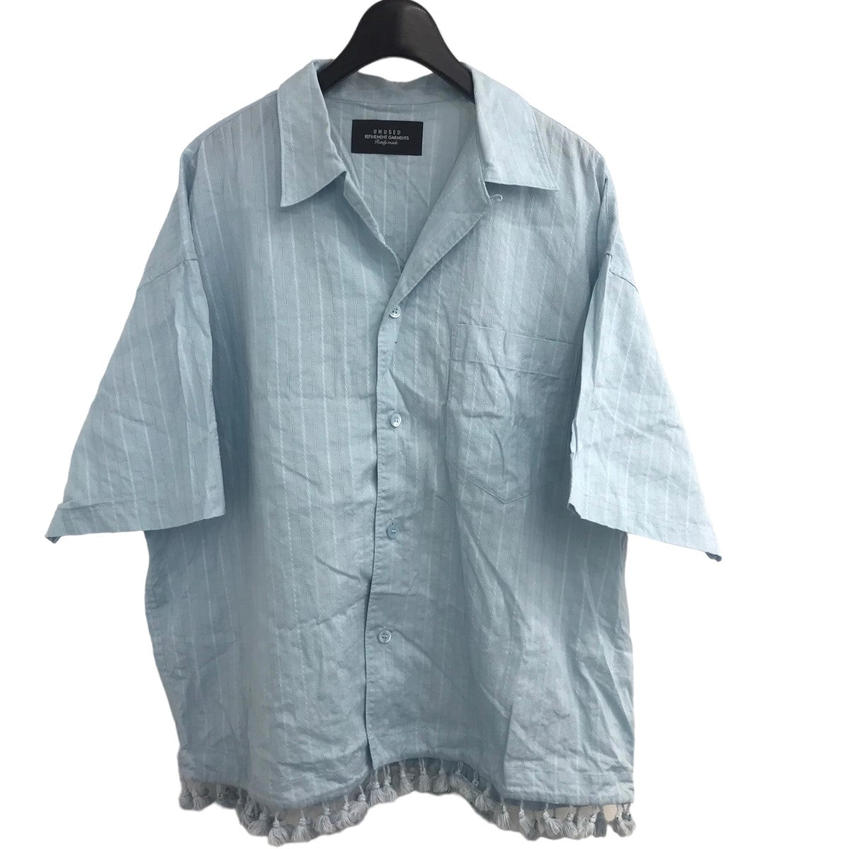 UNUSED(アンユーズド) 「Short sleeve fringe shirt」フリンジ半袖シャツUS2421 US2421 ブルー サイズ  17｜【公式】カインドオルオンライン ブランド古着・中古通販【kindal】