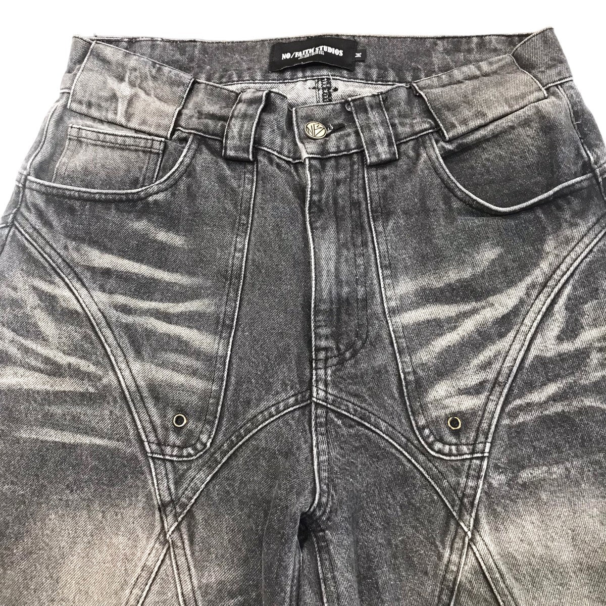 NO／FAITH STUDIOS(ノーフェイスストゥディオス) 24SS「SUN FADED DUNE BAGGY DENIM」デニムパンツ ブラック  サイズ 18｜【公式】カインドオルオンライン ブランド古着・中古通販【kindal】