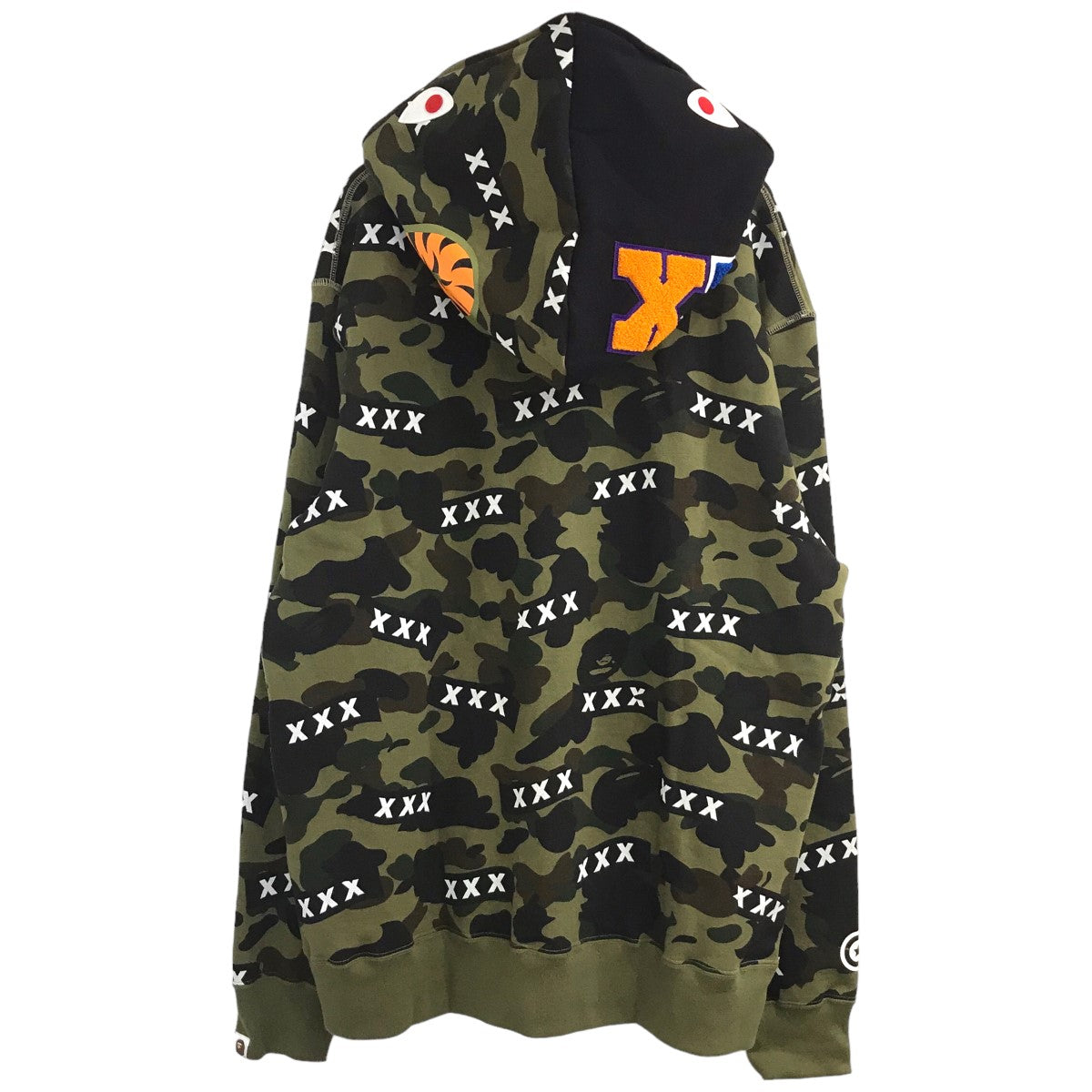 A BATHING APE×GOD SELECTION XXX 「SHARK FULL ZIP HOODIE」シャークフルジップパーカー001ZPK231904C  001ZPK231904C オリーブ サイズ 2XL｜【公式】カインドオルオンライン ブランド古着・中古通販【kindal】