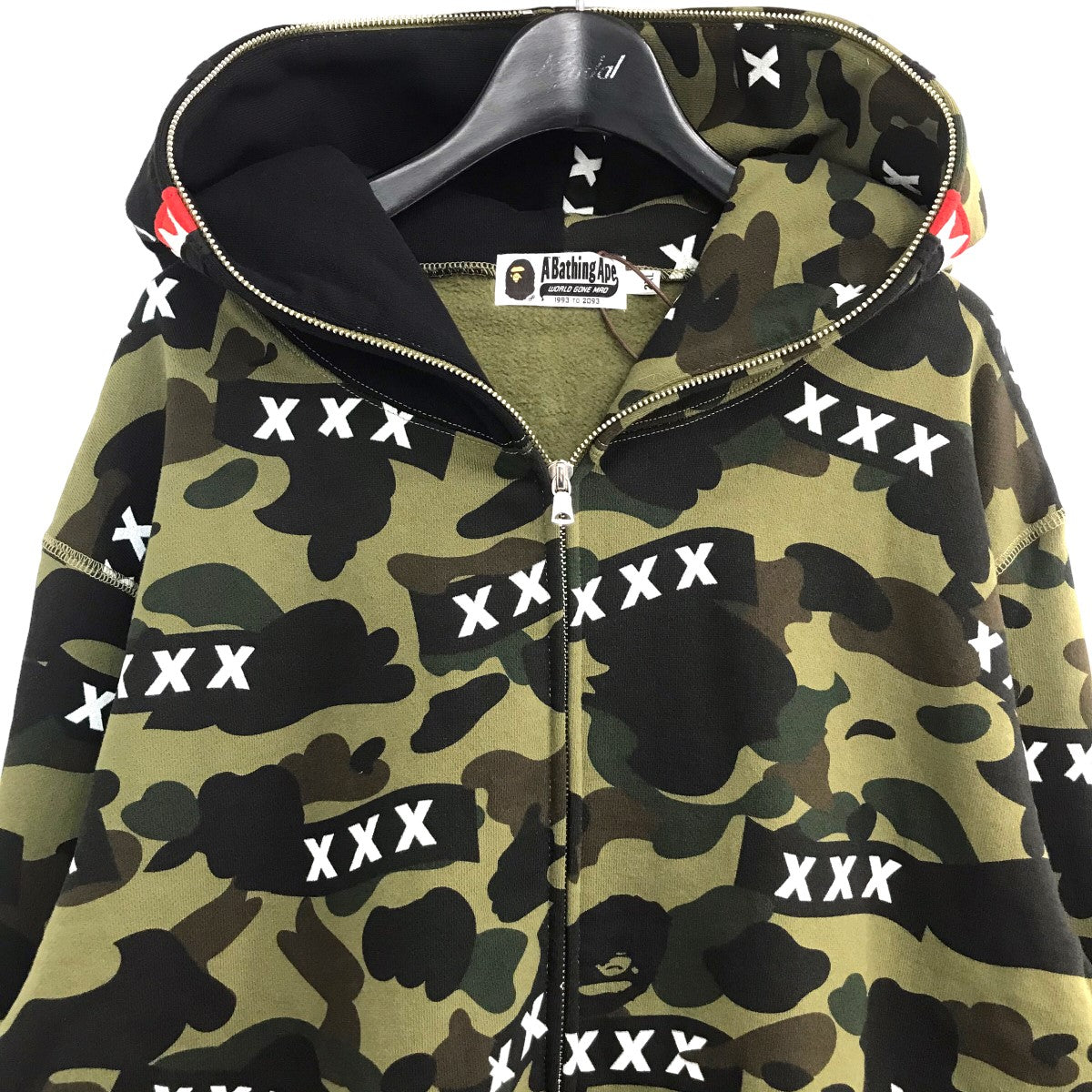 A BATHING APE×GOD SELECTION XXX 「SHARK FULL ZIP HOODIE」シャークフルジップパーカー001ZPK231904C  001ZPK231904C オリーブ サイズ 2XL｜【公式】カインドオルオンライン ブランド古着・中古通販【kindal】