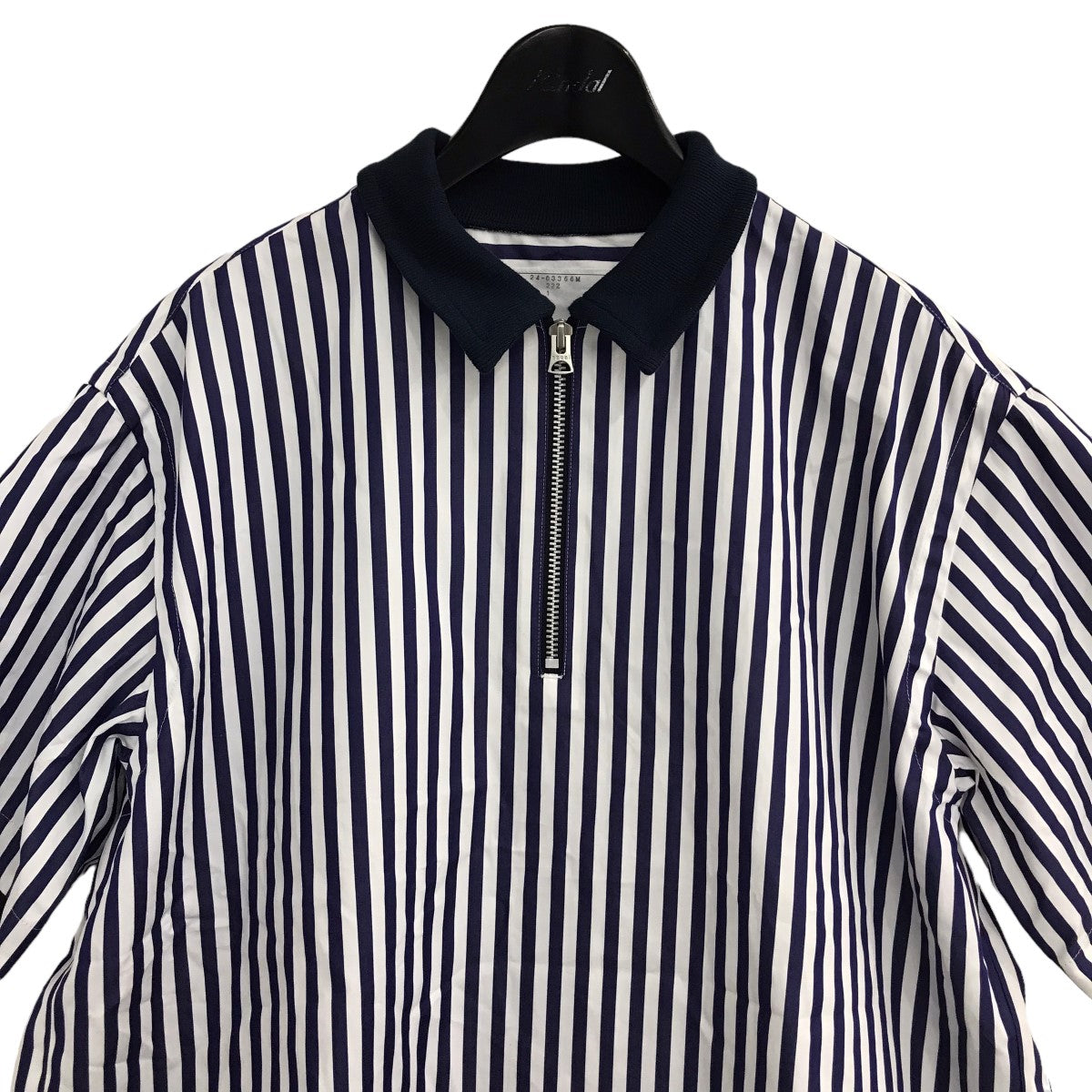 サカイの24SS Cotton Poplin Pullover ストライププルオーバーシャツ 24-03366Mです。 sacai×Thomas Mason トップス 古着・中古アイテム