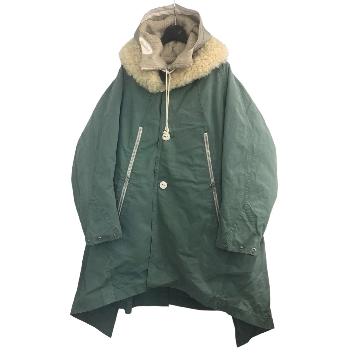 「HALLEY STEVENSONS社製 Delta Parka」ライナー付きシアリングカラーコートC DLT