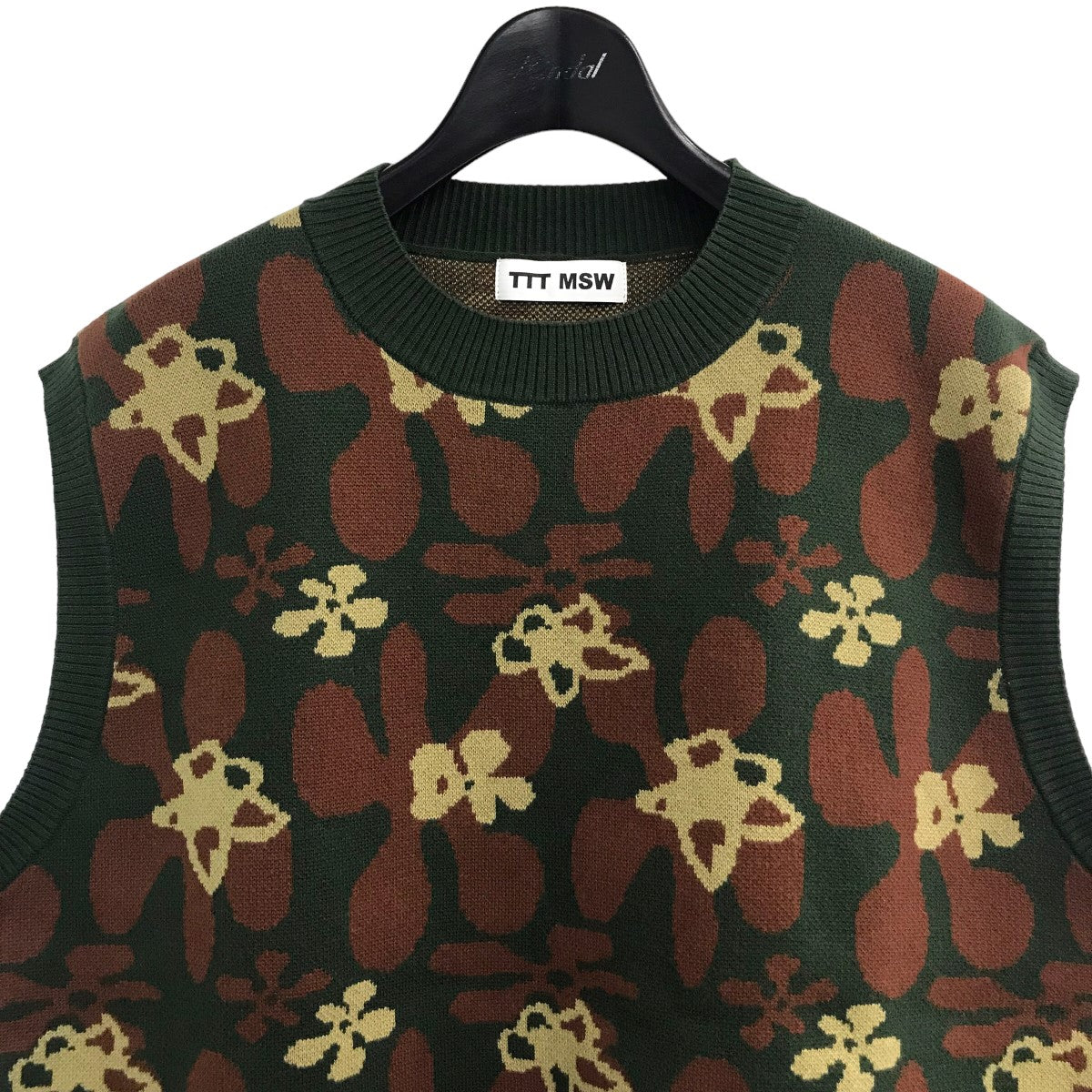 TTT MSW(ティーモダンストリートウエア) 23SS「Flower Camo Knit Vest」フラワーカモニットベストTTT 2023SS  KT09 TTT 2023SS KT09 グリーン×ブラウン サイズ M｜【公式】カインドオルオンライン ブランド古着・中古通販【kindal】