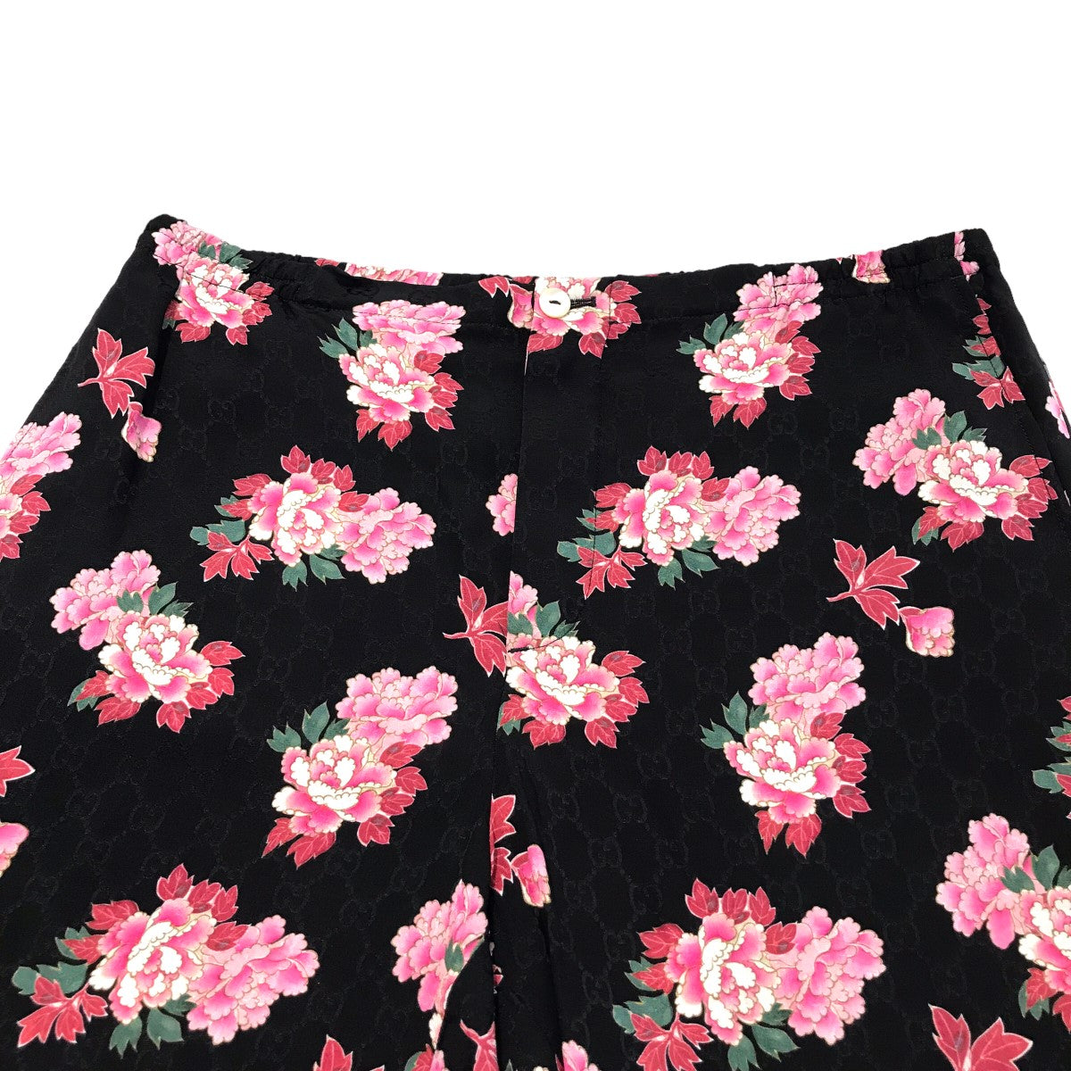 GUCCI(グッチ) 総柄ハーフパンツ624399 624399 ブラック×ピンク