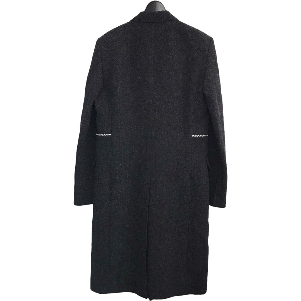 JOHN LAWRENCE SULLIVAN(ジョンローレンスサリバン) 「LINEN WOOL SINGLE ZIP COAT」ジップ デザインチェスターコート1A003 0222 14 1A003 0222 14 グレー サイズ 46｜【公式】カインドオルオンライン  ブランド古着・中古通販【kindal】