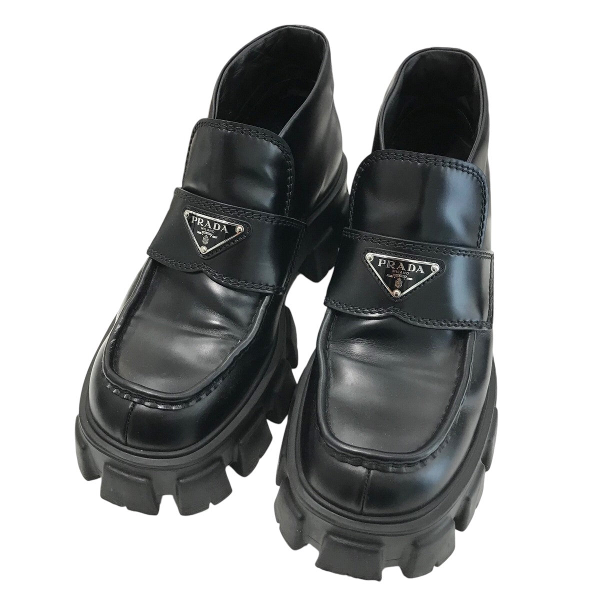 PRADA(プラダ) モノリスショートローファーブーツ2TE194 2TE194
