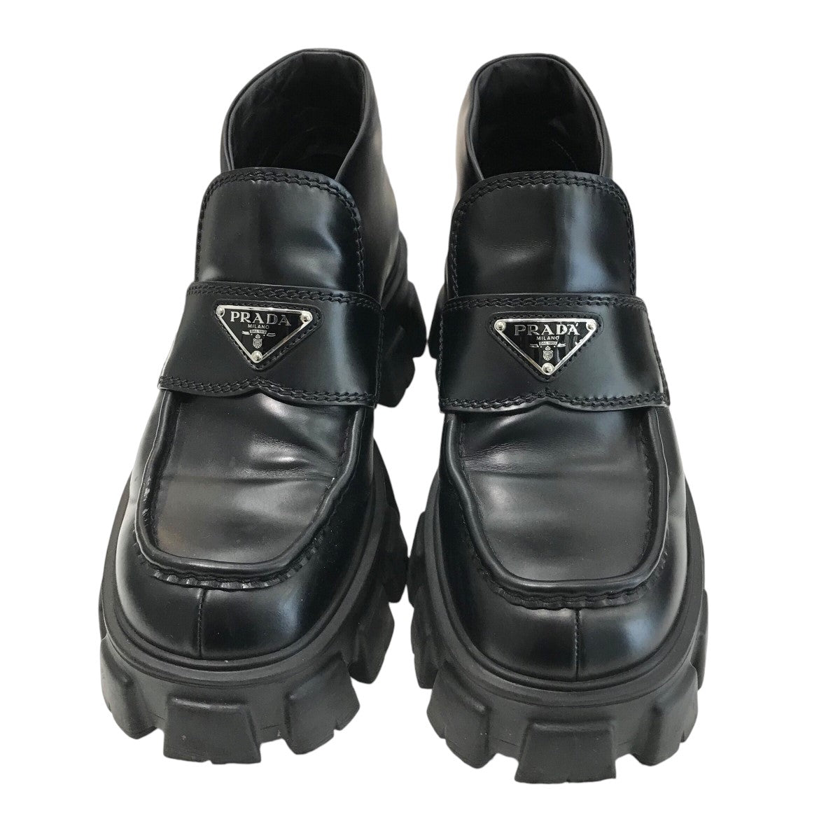 PRADA(プラダ) モノリスショートローファーブーツ2TE194 2TE194