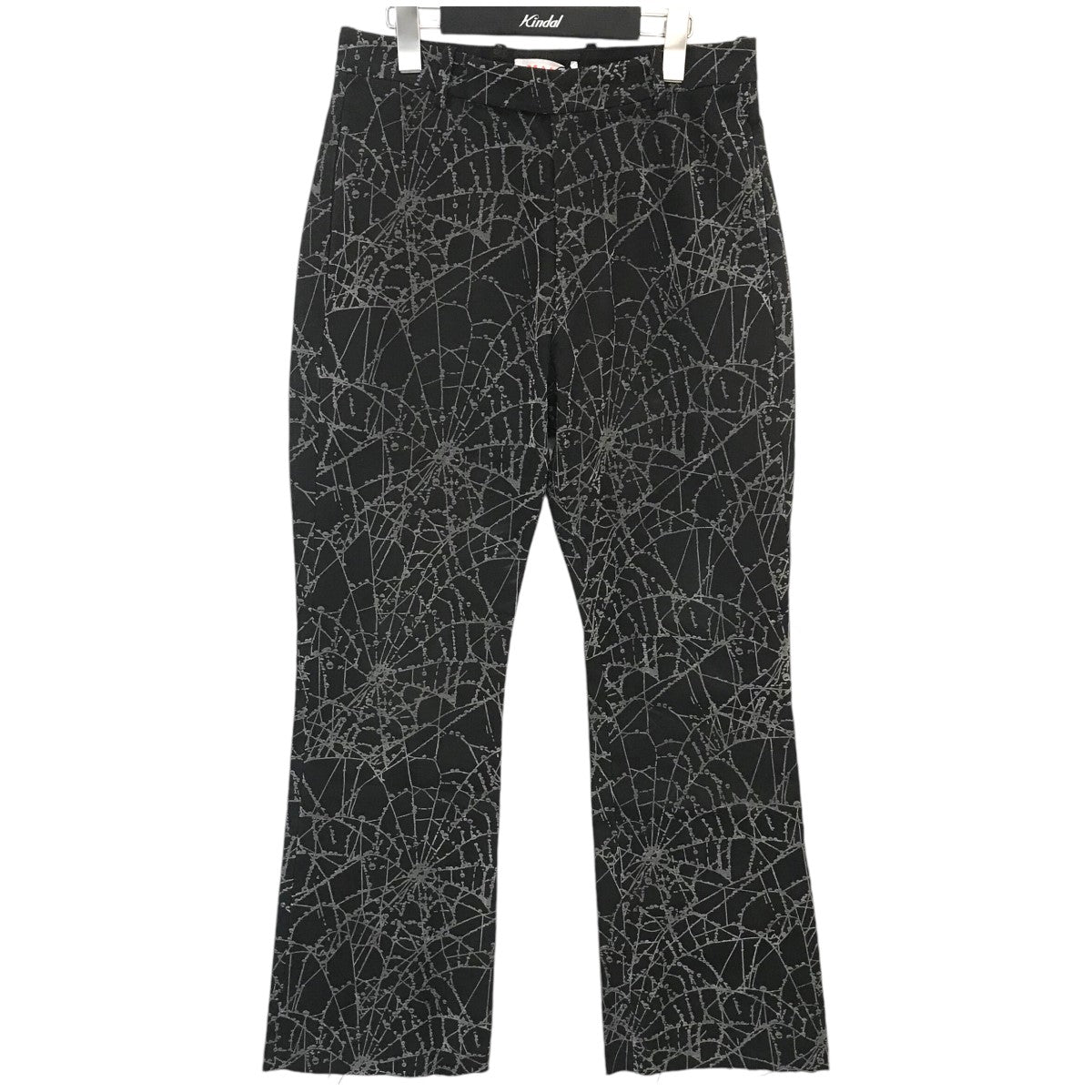 24AW「FLOCKY WEB FLARE PANTS」ウェブフロッキーフレアパンツ