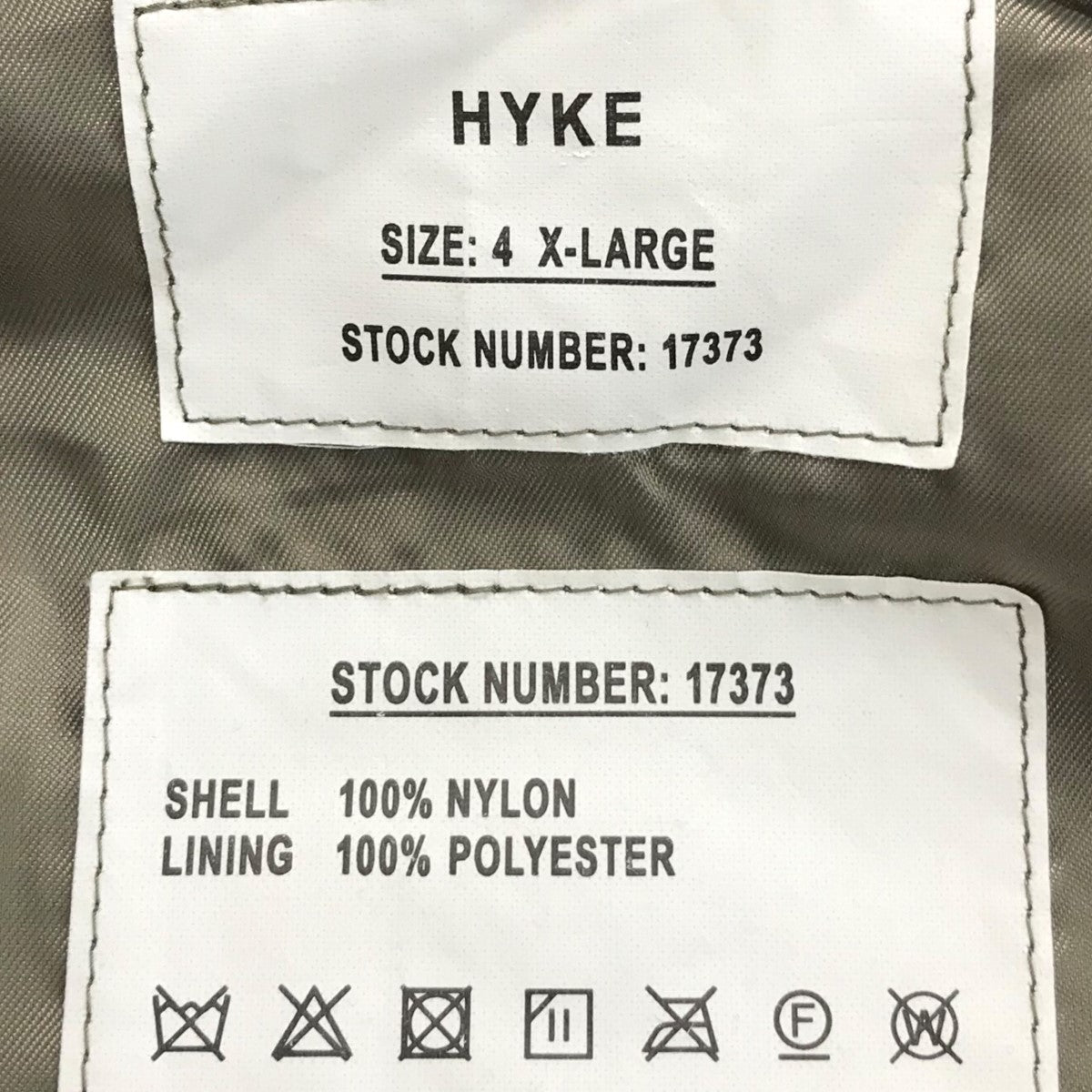 HYKE(ハイク) 23SS「TYPE L-2A JACKET」L-2Aジャケット231 17373