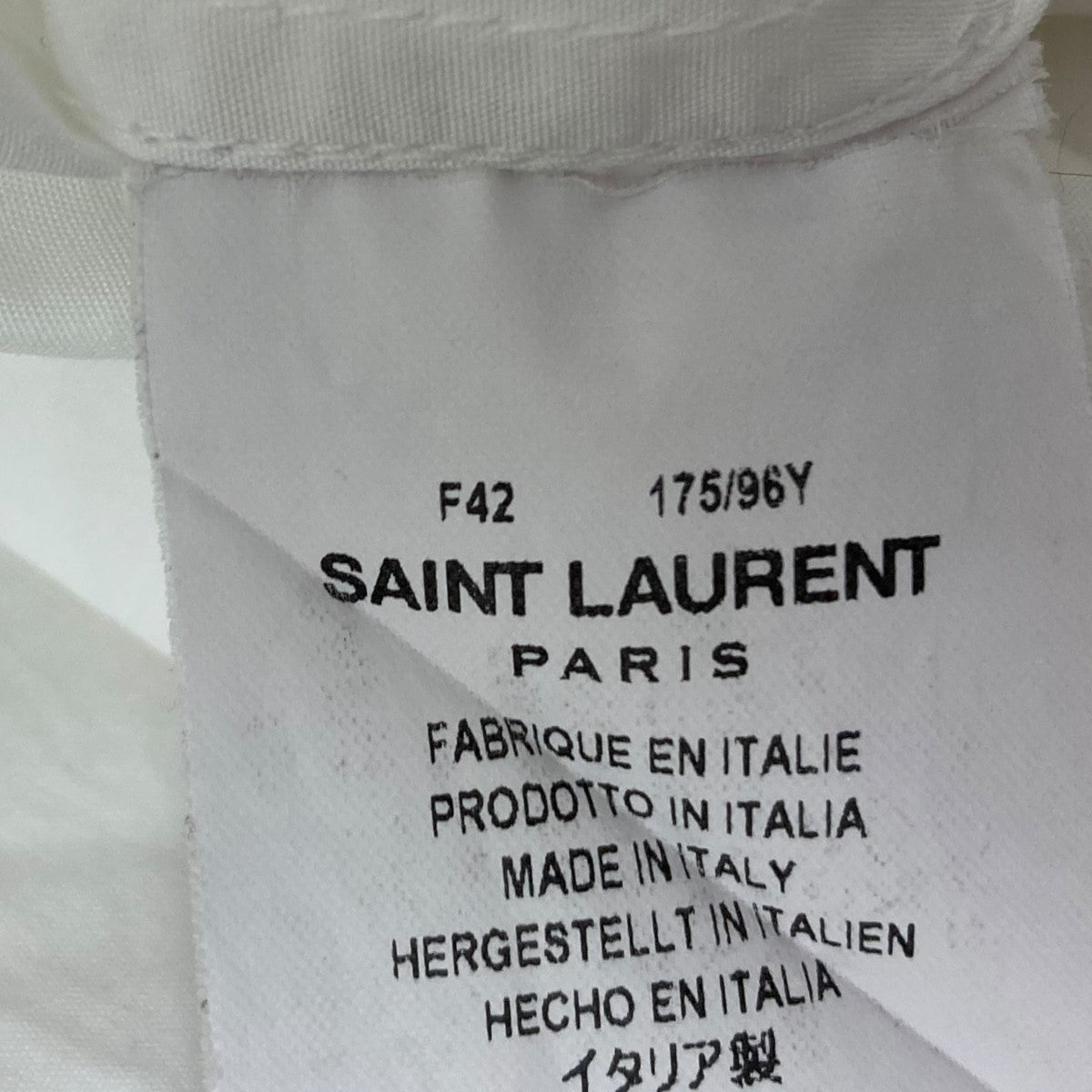 90s Saint Laurentコットン比翼シャツ 名作 本人期 PARIS 90s Saint Laurentコットン比翼シャツ 名作 本人期 PARIS