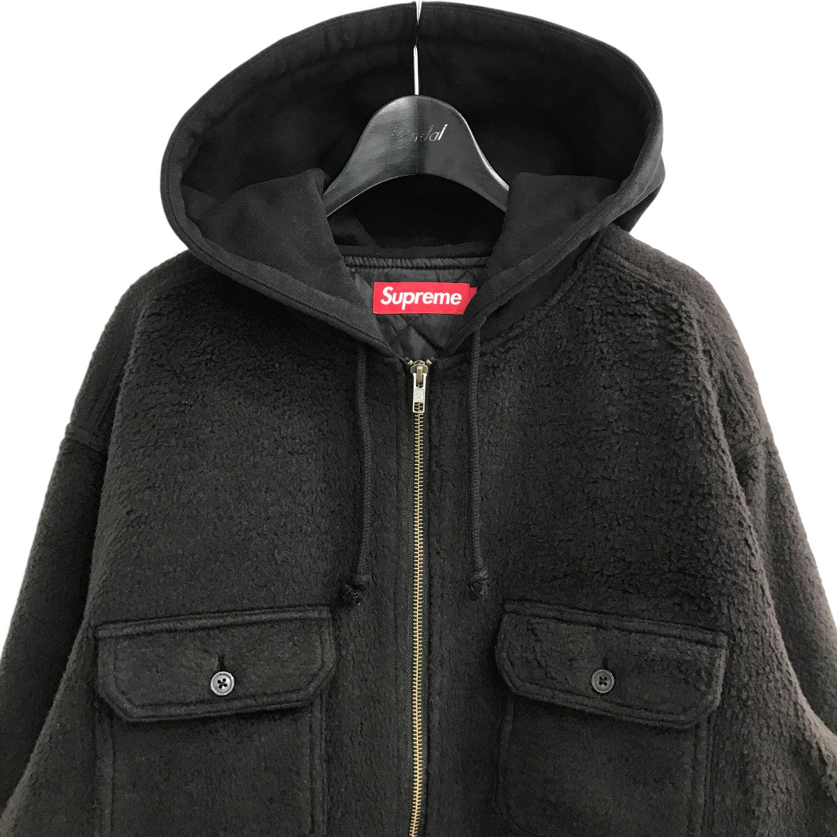 Supreme(シュプリーム) 23AW「Fleece Zip Up Hooded Shirt」ジップアップフーデッドフリースシャツ ブラック サイズ  M｜【公式】カインドオルオンライン ブランド古着・中古通販【kindal】