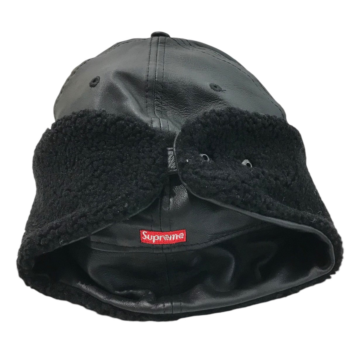 Supreme(シュプリーム) 22AW「Leather Earflap Box Logo New Era」レザーイヤーフラップキャップ