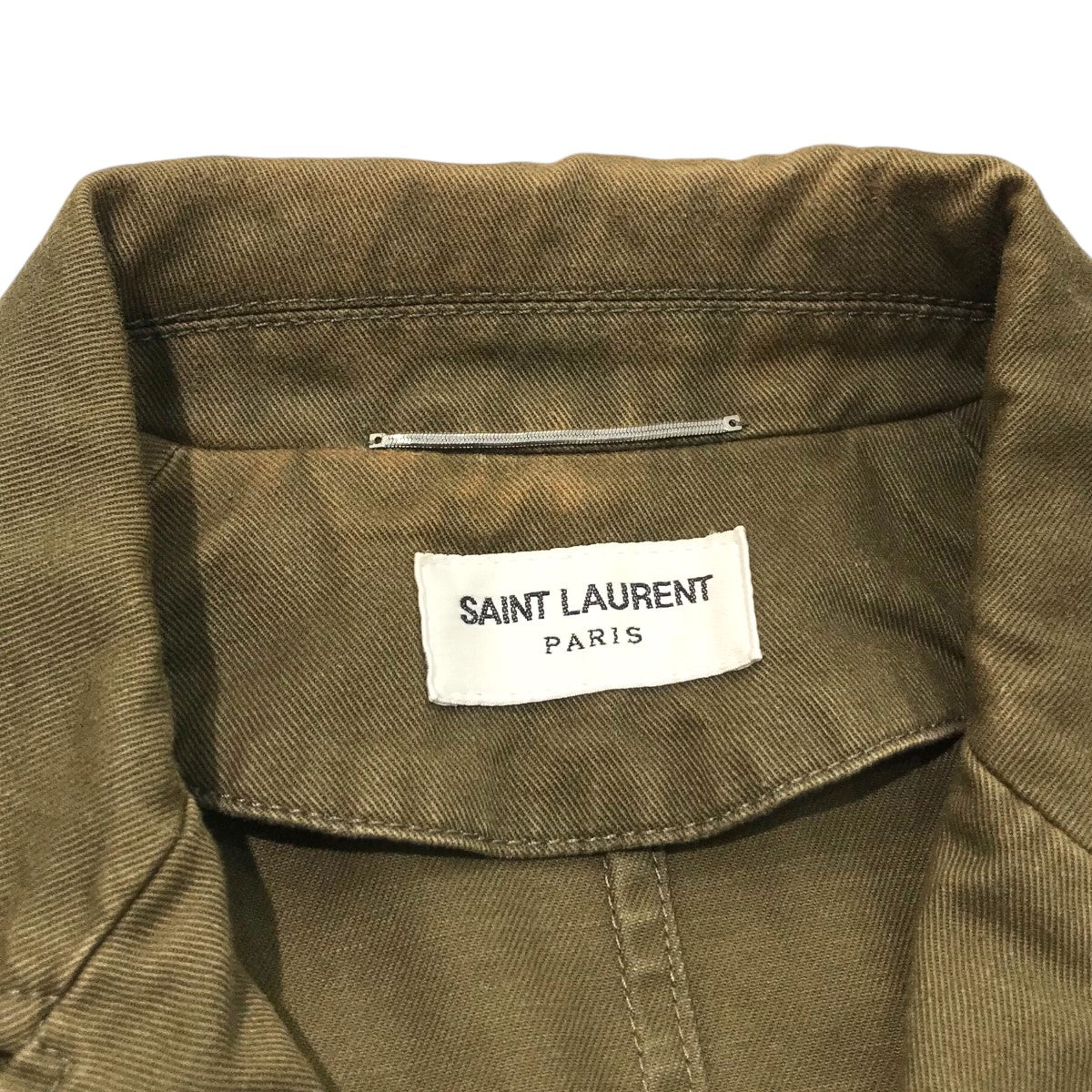 Saint Laurent Paris(サンローランパリ) ヴィンテージ加工ミリタリージャケット598812 598812 カーキ サイズ  46｜【公式】カインドオルオンライン ブランド古着・中古通販【kindal】