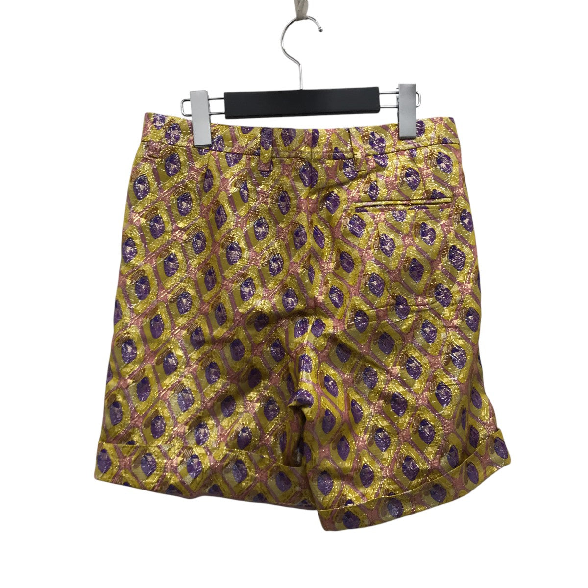MIU MIU　ビジューポケットショートパンツ　アセテート×ビスコース　ネイビー MIU MIU(ミュウミュウ) 2010ショートパンツ ネイビー サイズ 36