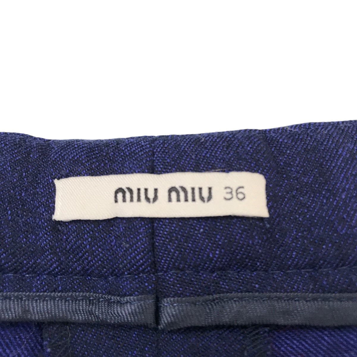 w*e様 miu miu ミュウミュウ　ネイビー　パンツ ネイビー（紺）系 MiuMiu(ミュウミュウ) パンツ(レディース