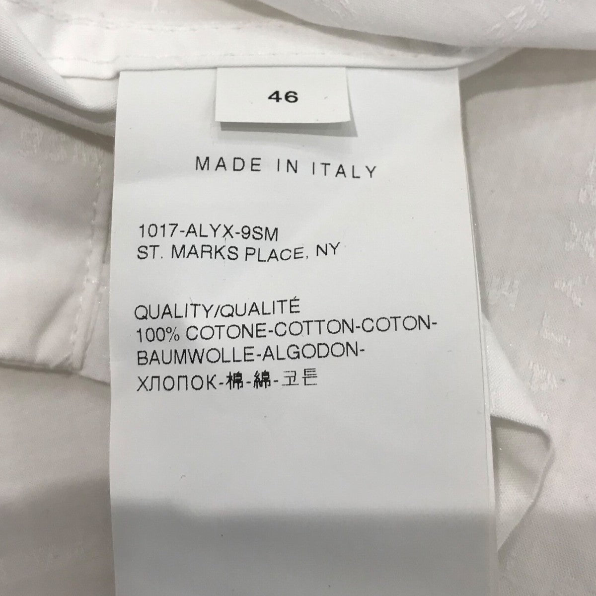 1017 ALYX 9SM(アリクス) 「CLASSIC SHIRT」ロゴ刺繍シャツ