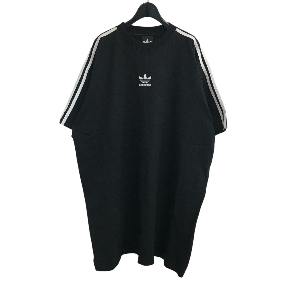 BALENCIAGA×adidas ロゴ刺繍Tシャツ723122 723122 ブラック