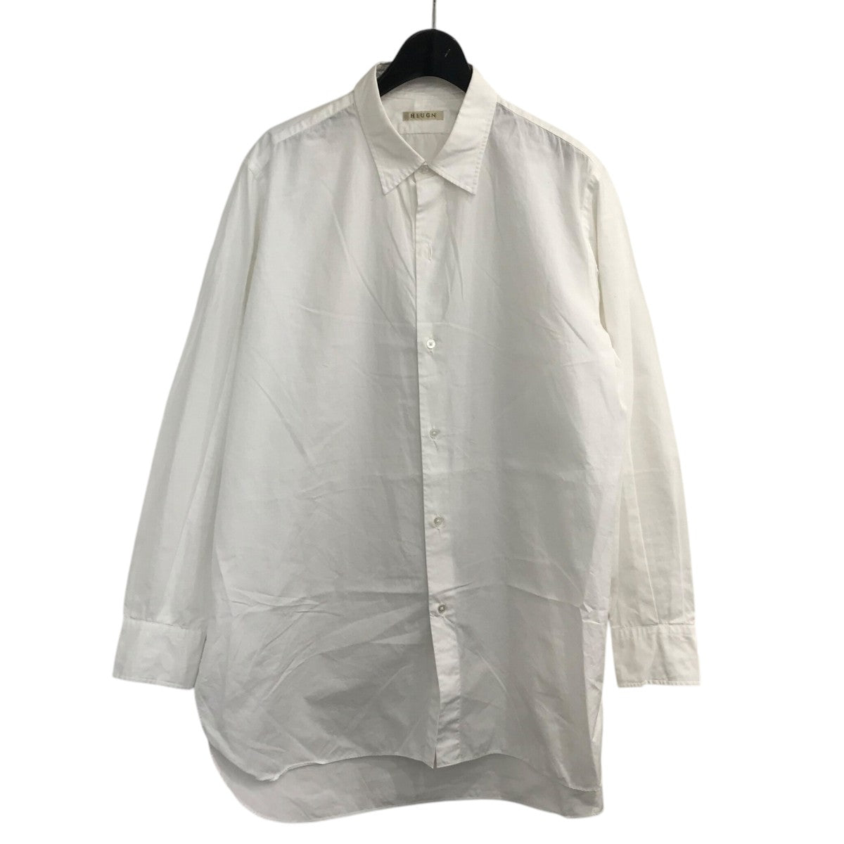 HEUGN JAMES SHIRT001 ホワイト 長袖シャツ サイズ2 HEUGN(ユーゲン) 「SHIRT 001 james」コットンポプリン
